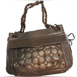 Rebecca Minkoff Rose Gold Shoulder Bag With Dust Bag- A Metallic Must Have